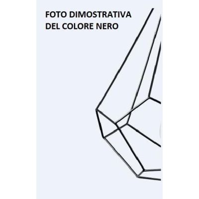 CLESSIDRA LAMPADARIO STILE VINTAGE IN METALLO RAME,BIANCO,NERO O CORTEN CON STRUTTURA APERTA A GABBIA CRISTALENSI LUX - Cristale