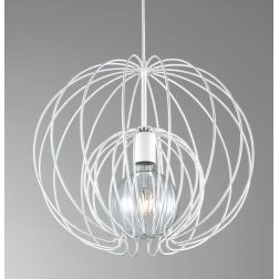 GILDA DOPPIA SOSPENSIONE D40 STILE VINTAGE CON STRUTTURA APERTA COLORI BIANCO NERO O CORTEN CRISTALENSI LUX - Cristalensi Shop O