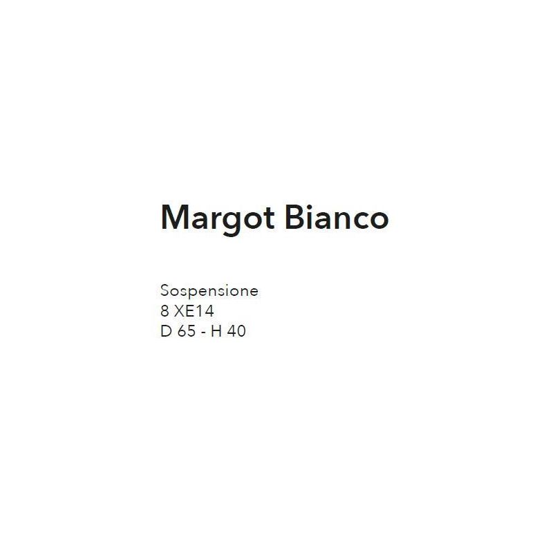 MARGOT LAMPADARIO A BRACCI CLASSICO IN METALLO BIANCO CON LAMPADINE A VISTA CRISTALENSI LUX - Cristalensi Shop Online