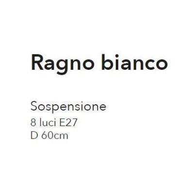 RAGNO LAMPADARIO STILE VINTAGE IN METALLO BIANCO O NERO CON LAMPADINE A VISTA CRISTALENSI LUX - Cristalensi Shop Online