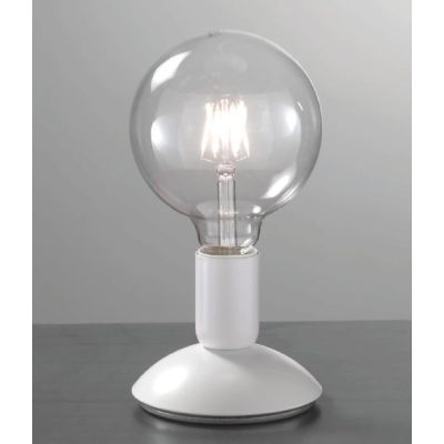 RAGNO LUMETTO STILE VINTAGE IN METALLO BIANCO O NERO CON LAMPADA A VISTA CRISTALENSI LUX - Cristalensi Shop Online