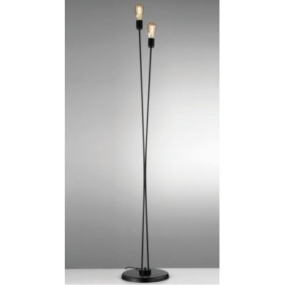 RAGNO PIANTANA SEMPLICE IN STILE VINTAGE IN METALLO BIANCO O NERO CON 2 LAMPADE A VISTA CRISTALENSI LUX - Cristalensi Shop Onlin
