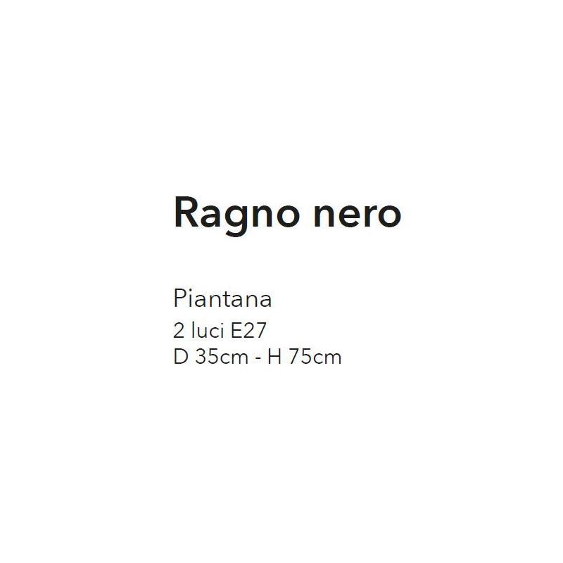 RAGNO PIANTANA SEMPLICE IN STILE VINTAGE IN METALLO BIANCO O NERO CON 2 LAMPADE A VISTA CRISTALENSI LUX - Cristalensi Shop Onlin