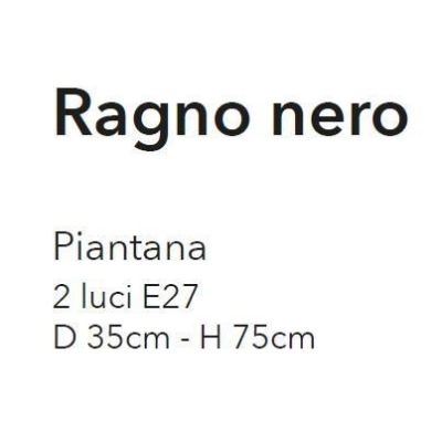 RAGNO PIANTANA SEMPLICE IN STILE VINTAGE IN METALLO BIANCO O NERO CON 2 LAMPADE A VISTA CRISTALENSI LUX - Cristalensi Shop Onlin
