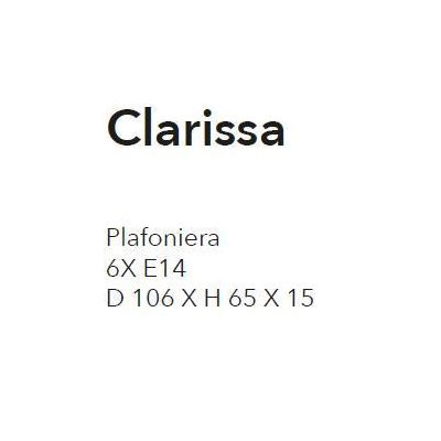 CLARISSA PLAFONIERA CLASSICA 6 LUCI BIANCO PATINATO RAME DIFFUSORI FLOREALI E DETTAGLI IN CRISTALLO CRISTALENSI LUX - Cristalens