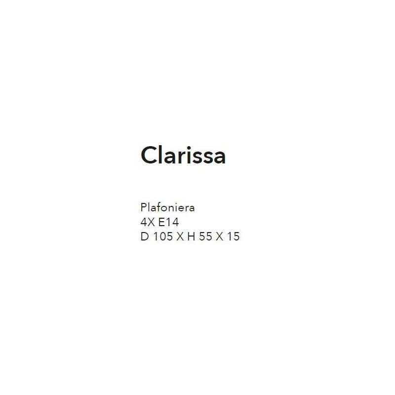 CLARISSA PLAFONIERA 4 LUCI CLASSICA BIANCO PATINATO RAME DIFFUSORI FLOREALI E DETTAGLI IN CRISTALLO CRISTALENSI LUX - Cristalens