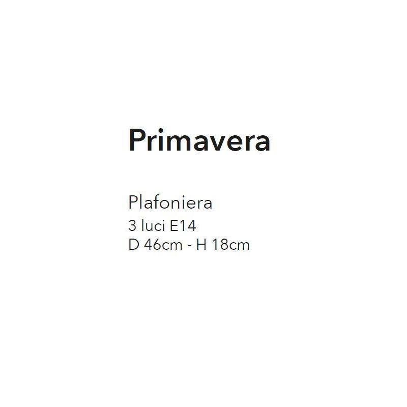 PRIMAVERA PLAFONIERA 3 LUCI CLASSICA AVORIO DECORATA CON FIORI ROSA E FOGLIE VERDI CRISTALENSI LUX - Cristalensi Shop Online