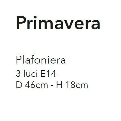 PRIMAVERA PLAFONIERA 3 LUCI CLASSICA AVORIO DECORATA CON FIORI ROSA E FOGLIE VERDI CRISTALENSI LUX - Cristalensi Shop Online