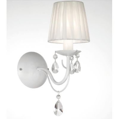 IMPERO APPLIQUE CLASSICA 1 LUCI IN METALLO AVORIO O BIANCO CON PARALUMI E OTTAGONI IN CRISTALLO CRISTALENSI LUX - Cristalensi Sh