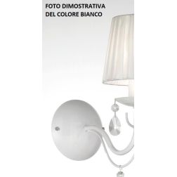 IMPERO LAMPADA DA TAVOLO CLASSICA IN METALLO AVORIO O BIANCO CON PARALUMI E OTTAGONI IN CRISTALLO CRISTALENSI LUX - Cristalensi 2