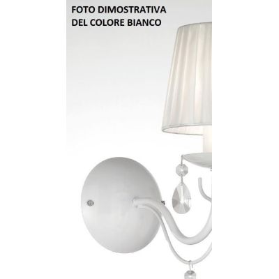 IMPERO LAMPADA DA TAVOLO CLASSICA IN METALLO AVORIO O BIANCO CON PARALUMI E OTTAGONI IN CRISTALLO CRISTALENSI LUX - Cristalensi