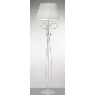 IMPERO PIANTANA CLASSICA IN METALLO AVORIO O BIANCO CON PARALUME E OTTAGONI IN CRISTALLO CRISTALENSI LUX - Cristalensi Shop Onli
