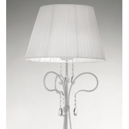 IMPERO PIANTANA CLASSICA IN METALLO AVORIO O BIANCO CON PARALUME E OTTAGONI IN CRISTALLO CRISTALENSI LUX - Cristalensi Shop Onli 2