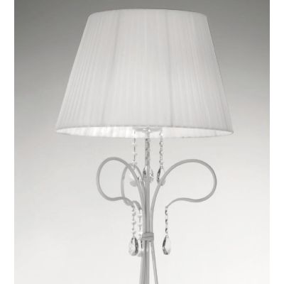 IMPERO PIANTANA CLASSICA IN METALLO AVORIO O BIANCO CON PARALUME E OTTAGONI IN CRISTALLO CRISTALENSI LUX - Cristalensi Shop Onli