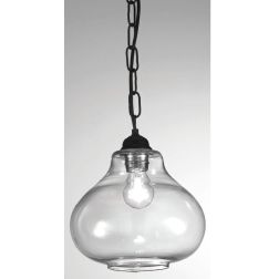 PERONE SOSPENSIONE SINGOLA IN STILE VINTAGE IN VETRO TRASPARENTE CRISTALENSI LUX - Cristalensi Shop Online 2