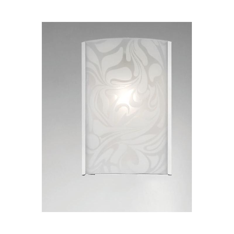 MARMO APPLIQUE CLASSICA ED ECONOMICA IN VETRO BIANCO LUCIDO DAMASCATO CRISTALENSI LUX - Cristalensi Shop Online