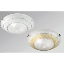 ISCHIA LAMPADA DA SOFFITTO CLASSICA D50 IN VETRO SATINATO CON DECORO AMBRA O ARGENTO CRISTALENSI LUX - Cristalensi Shop Online