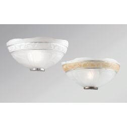 ISCHIA APPLIQUE CLASSICA IN VETRO SATINATO CON DECORO AMBRA O ARGENTO ECONOMICA CRISTALENSI LUX - Cristalensi Shop Online