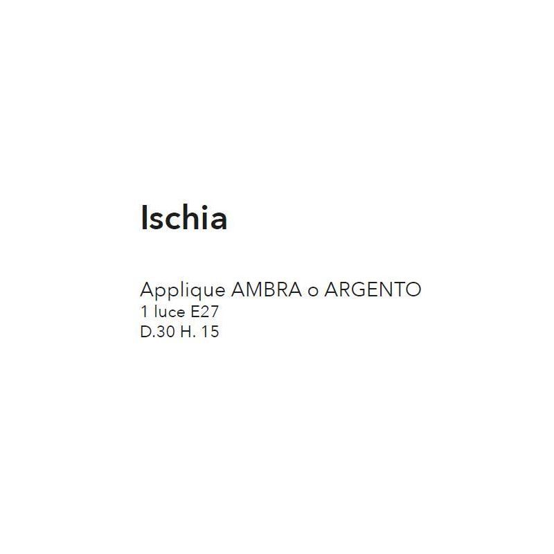 ISCHIA APPLIQUE CLASSICA IN VETRO SATINATO CON DECORO AMBRA O ARGENTO ECONOMICA CRISTALENSI LUX - Cristalensi Shop Online