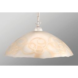 BOLLE LAMPADARIO CLASSICO D40 IN VETRO SATINATO BIANCO O AMBRA CON DECORO A RILIEVO CRISTALENSI LUX - Cristalensi Shop Online 2
