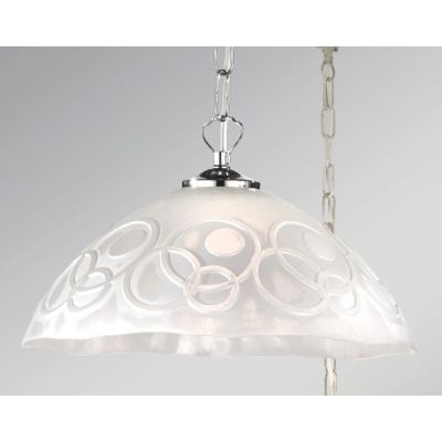 BOLLE LAMPADARIO CLASSICO D40 IN VETRO SATINATO BIANCO O AMBRA CON DECORO A RILIEVO CRISTALENSI LUX - Cristalensi Shop Online