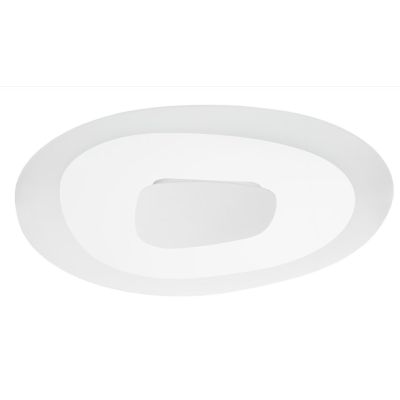 ANTIGUA PLAFONIERA APPLIQUE DIAMETRO 80,5 A LED 56W LUCE DIFFUSA BIANCO E VETRO TRASPARENTE Linea Light - Cristalensi Shop Onlin