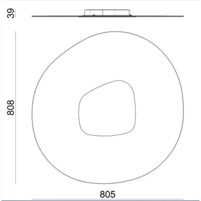 ANTIGUA PLAFONIERA APPLIQUE DIAMETRO 80,5 A LED 56W LUCE DIFFUSA BIANCO E VETRO TRASPARENTE Linea Light - Cristalensi Shop Onlin