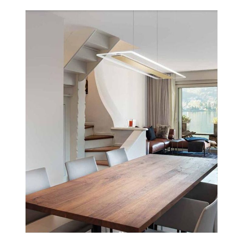 ANTILLE SOSPENSIONE A DOPPIA EMISSIONE LUCE MODERNA LED 45W LUCE 3000K CROMO RAME O ORO Linea Light - Cristalensi Shop Online