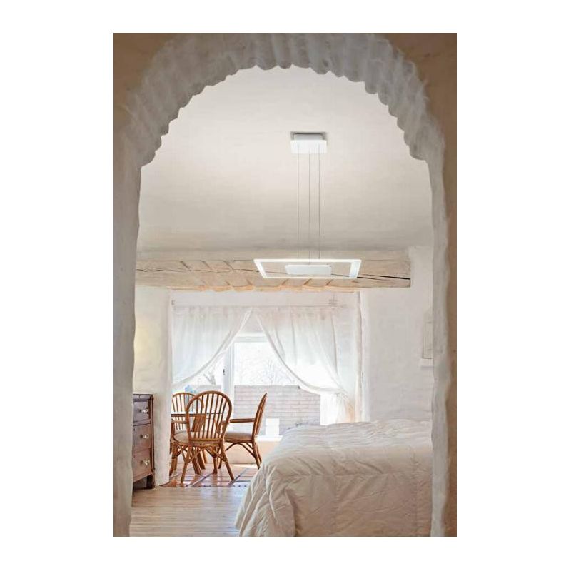 ARUBA SOSPENSIONE A DOPPIA EMISSIONE LUCE LED 19W BIANCA DESIGN MODERNO LUCE 3000K Linea Light - Cristalensi Shop Online
