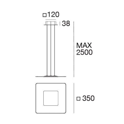 ARUBA SOSPENSIONE A DOPPIA EMISSIONE LUCE LED 19W BIANCA DESIGN MODERNO LUCE 3000K Linea Light - Cristalensi Shop Online