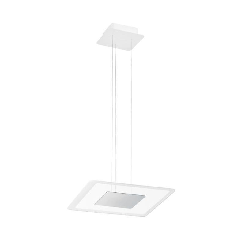 ARUBA SOSPENSIONE MODERNA A DOPPIA EMISSIONE LUCE CROMO ORO O RAME LED 19W LUCE 3000K Linea Light - Cristalensi Shop Online
