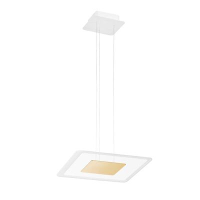 ARUBA SOSPENSIONE MODERNA A DOPPIA EMISSIONE LUCE CROMO ORO O RAME LED 19W LUCE 3000K Linea Light - Cristalensi Shop Online