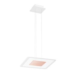ARUBA SOSPENSIONE MODERNA A DOPPIA EMISSIONE LUCE CROMO ORO O RAME LED 19W LUCE 3000K Linea Light - Cristalensi Shop Online 2