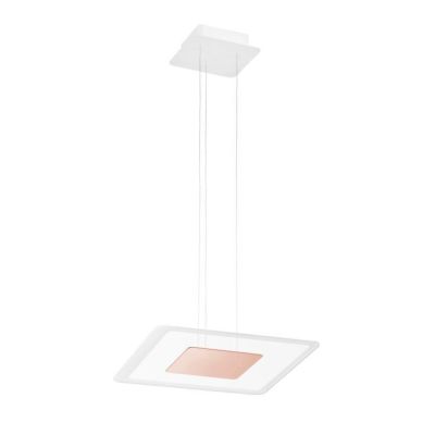 ARUBA SOSPENSIONE MODERNA A DOPPIA EMISSIONE LUCE CROMO ORO O RAME LED 19W LUCE 3000K Linea Light - Cristalensi Shop Online