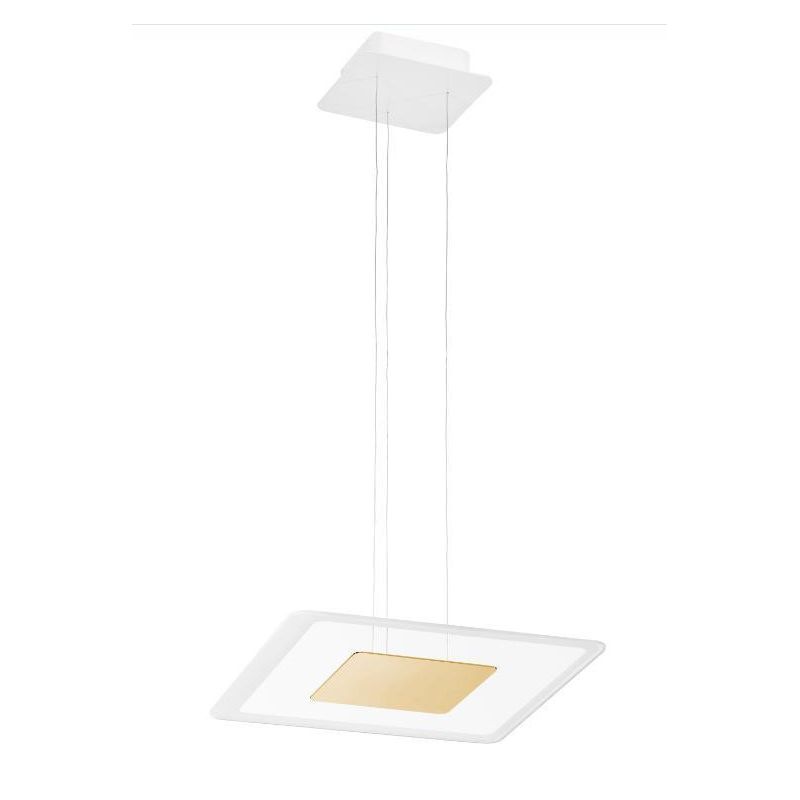 ARUBA SOSPENSIONE MODERNA CROMO ORO O RAME DOPPIA EMISSIONE LUCE LED 40W LUCE 3000K Linea Light - Cristalensi Shop Online