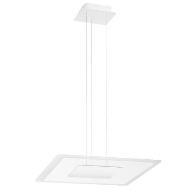 ARUBA SOSPENSIONE MODERNA BIANCA CON DOPPIA EMISSIONE LUCE LED 40W LUCE 3000K Linea Light - Cristalensi Shop Online