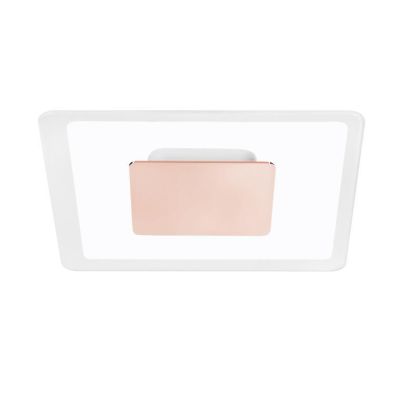 ARUBA APPLIQUE PLAFONIERA MODERNA CROMO ORO O RAME CON DOPPIA EMISSIONE LUCE LED 19W LUCE 3000K Linea Light - Cristalensi Shop O