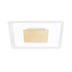 ARUBA APPLIQUE PLAFONIERA MODERNA CROMO ORO O RAME CON DOPPIA EMISSIONE LUCE LED 19W LUCE 3000K Linea Light - Cristalensi Shop O 2
