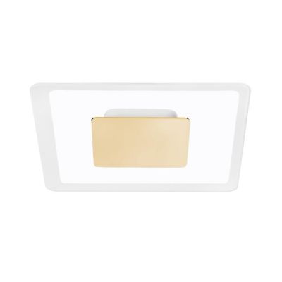 ARUBA APPLIQUE PLAFONIERA MODERNA CROMO ORO O RAME CON DOPPIA EMISSIONE LUCE LED 19W LUCE 3000K Linea Light - Cristalensi Shop O