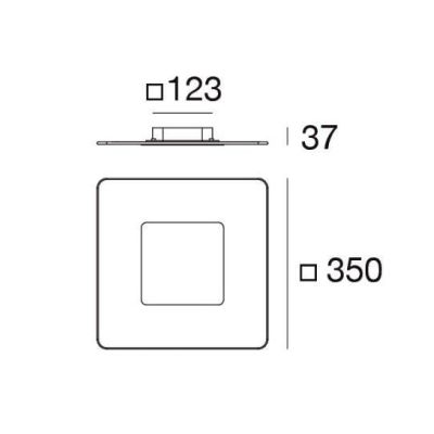 ARUBA APPLIQUE PLAFONIERA MODERNA CROMO ORO O RAME CON DOPPIA EMISSIONE LUCE LED 19W LUCE 3000K Linea Light - Cristalensi Shop O