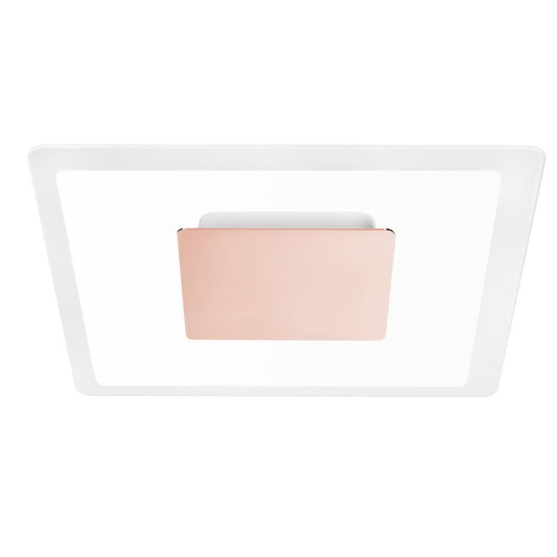 ARUBA APPLIQUE PLAFONIERA CROMO ORO O RAME MODERNA DOPPIA EMISSIONE LUCE LED 40W LUCE 3000K Linea Light - Cristalensi Shop Onlin