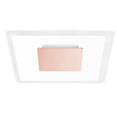 ARUBA APPLIQUE PLAFONIERA CROMO ORO O RAME MODERNA DOPPIA EMISSIONE LUCE LED 40W LUCE 3000K Linea Light - Cristalensi Shop Onlin