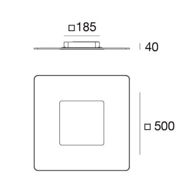 ARUBA APPLIQUE PLAFONIERA CROMO ORO O RAME MODERNA DOPPIA EMISSIONE LUCE LED 40W LUCE 3000K Linea Light - Cristalensi Shop Onlin