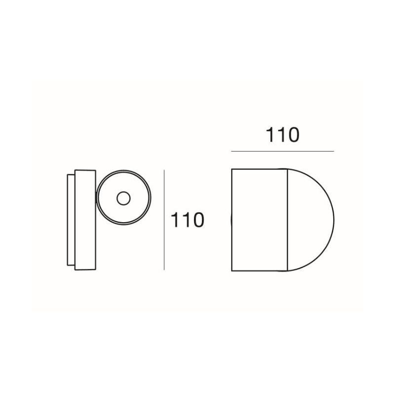 BART FARETTO CON LUCE ORIENTABILE LED 11W LUCE 3000K MODERNO IN METALLO BIANCO O NERO Linea Light - Cristalensi Shop Online