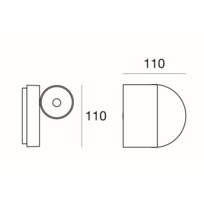 BART FARETTO CON LUCE ORIENTABILE LED 11W LUCE 3000K MODERNO IN METALLO BIANCO O NERO Linea Light - Cristalensi Shop Online
