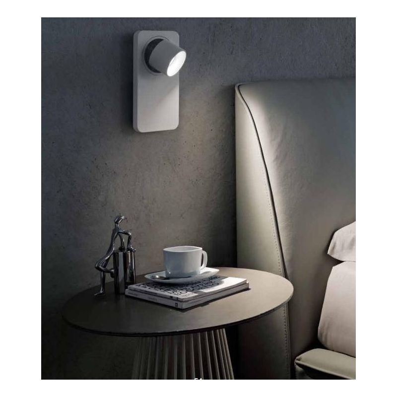 BEEBO FARETTO ORIENTABILE LED 11W LUCE 3000K MODERNO IN METALLO BIANCO O NERO OPPURE IN LEGNO Linea Light - Cristalensi Shop Onl
