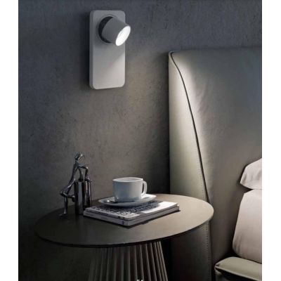 BEEBO FARETTO ORIENTABILE LED 11W LUCE 3000K MODERNO IN METALLO BIANCO O NERO OPPURE IN LEGNO Linea Light - Cristalensi Shop Onl