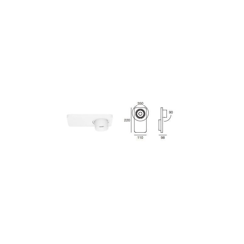 BEEBO FARETTO ORIENTABILE LED 11W LUCE 3000K MODERNO IN METALLO BIANCO O NERO OPPURE IN LEGNO Linea Light - Cristalensi Shop Onl