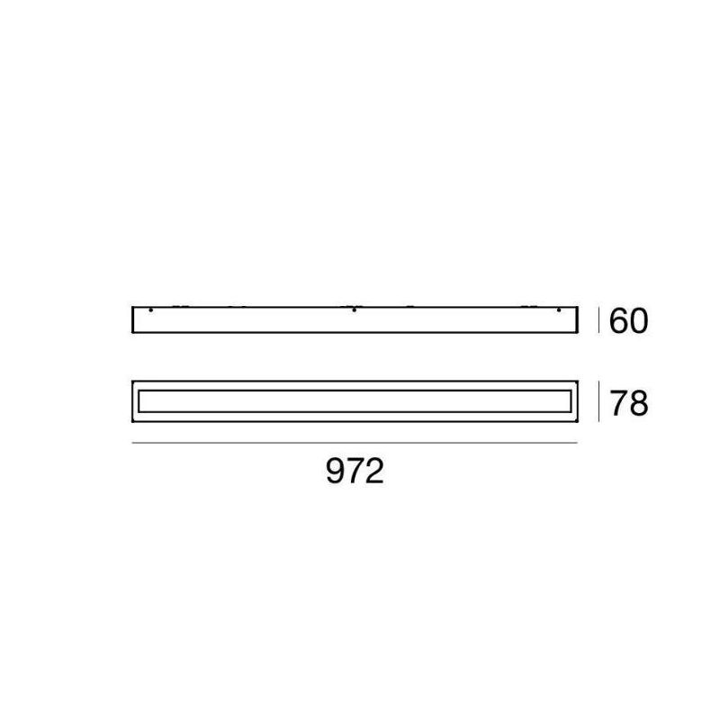 BOX SB PLAFONIERA RETTANGOLARE L97 BIANCA LED 20W LUCE 3000K-4000K DELLA LINEA LIGHT Linea Light - Cristalensi Shop Online