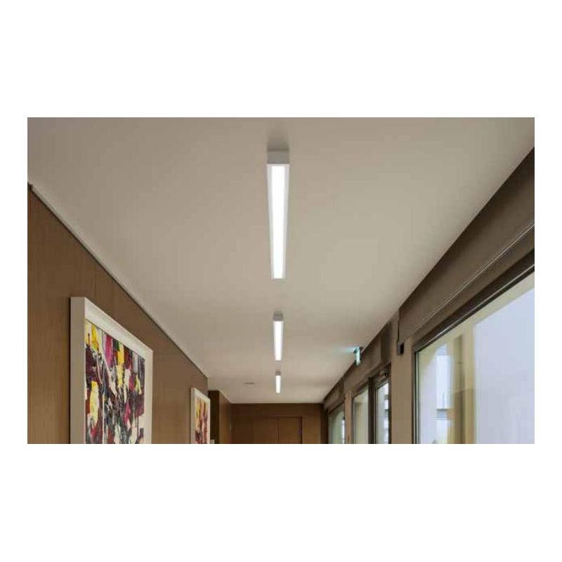 BOX SB PLAFONIERA RETTANGOLARE L127 BIANCA LED 26W LUCE 3000K-4000K DELLA LINEA LIGHT Linea Light - Cristalensi Shop Online